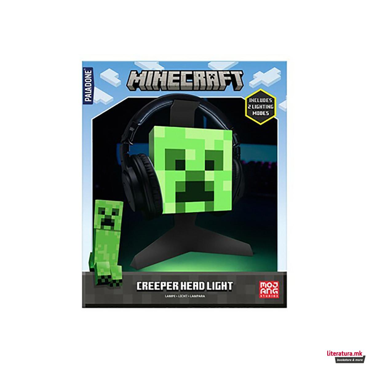 Столна ламба/држач за слушалки, Paladone, Minecraft: Creeper Head 