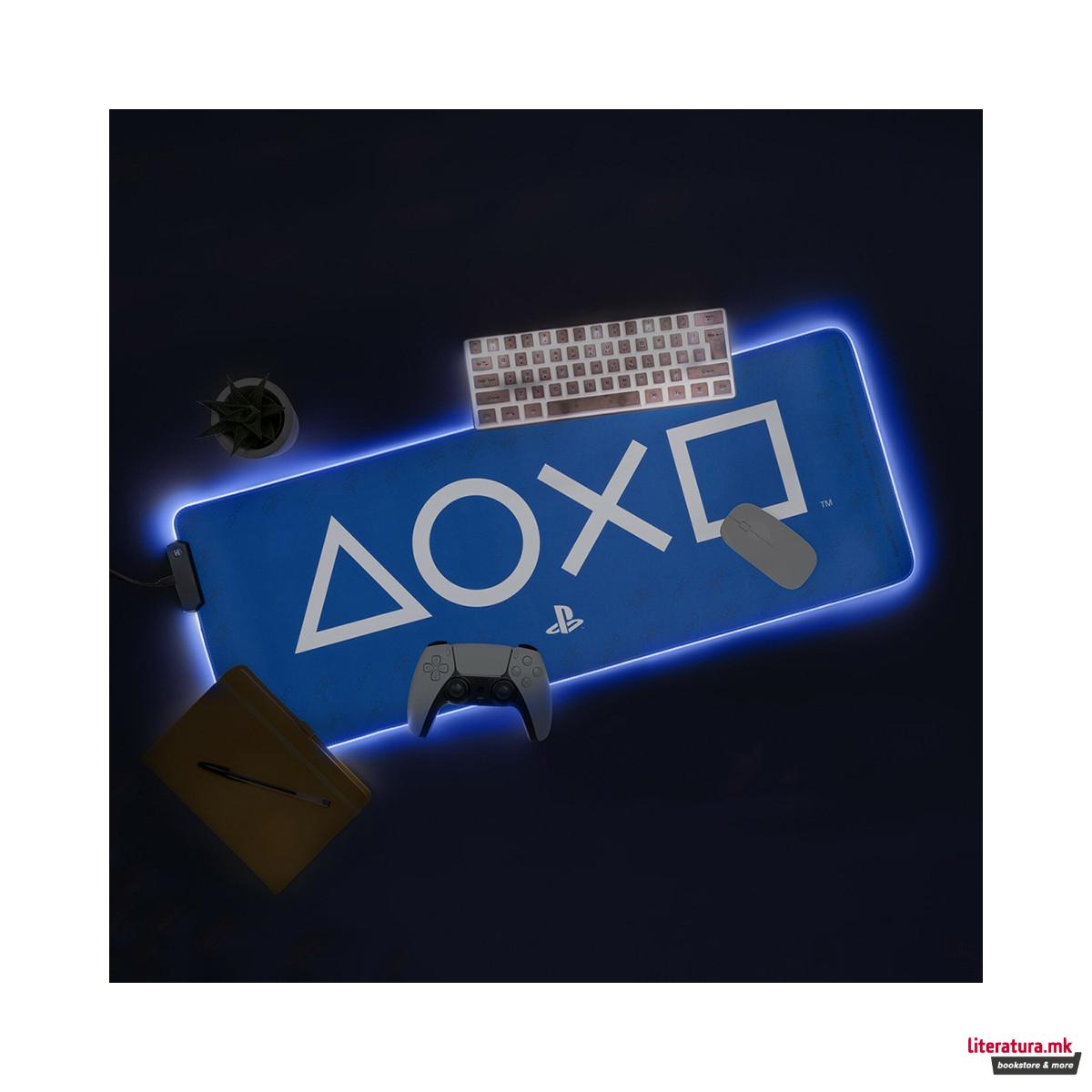 Светлечка подлога за биро, Paladone, Playstation, 30x80cm 