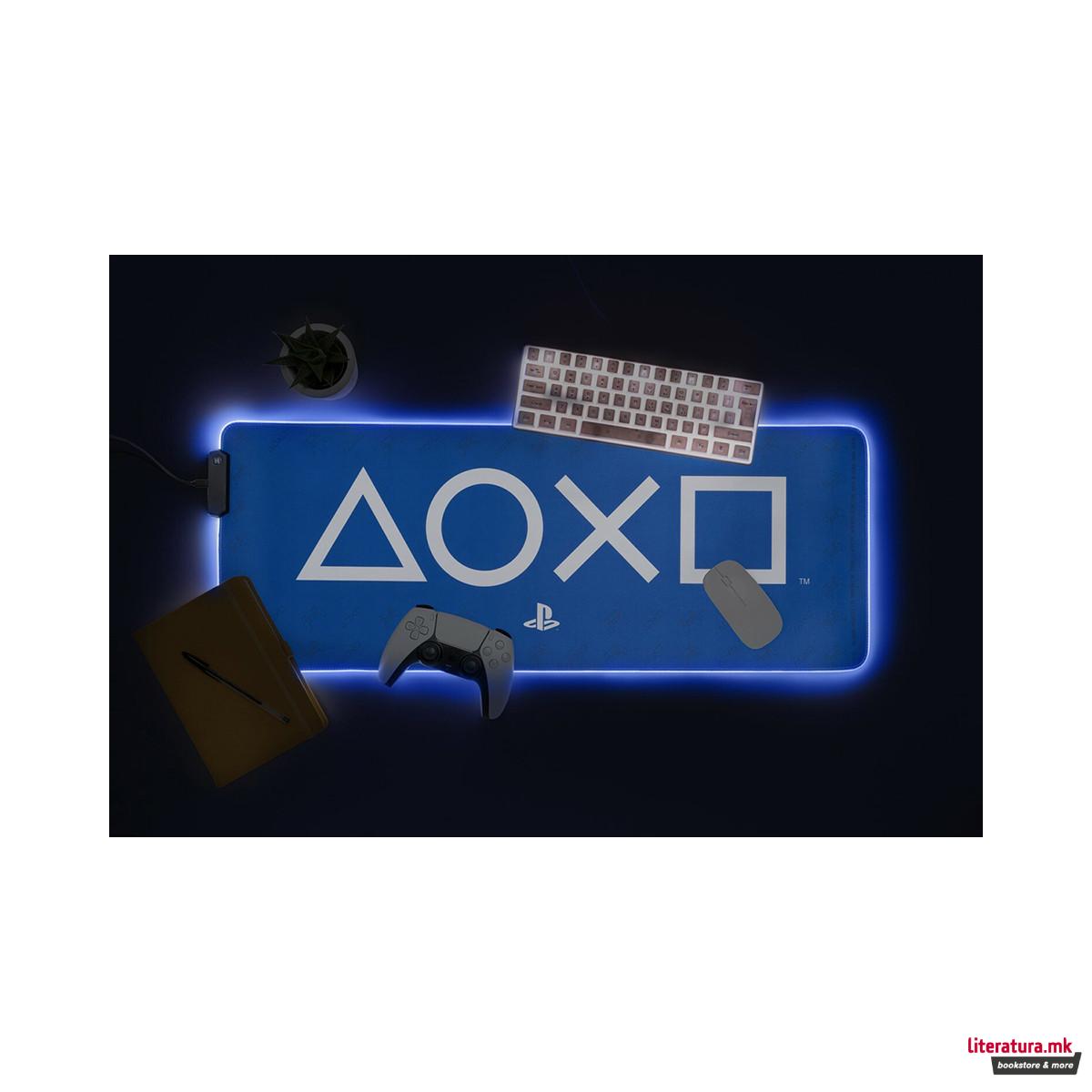 Светлечка подлога за биро, Paladone, Playstation, 30x80cm 