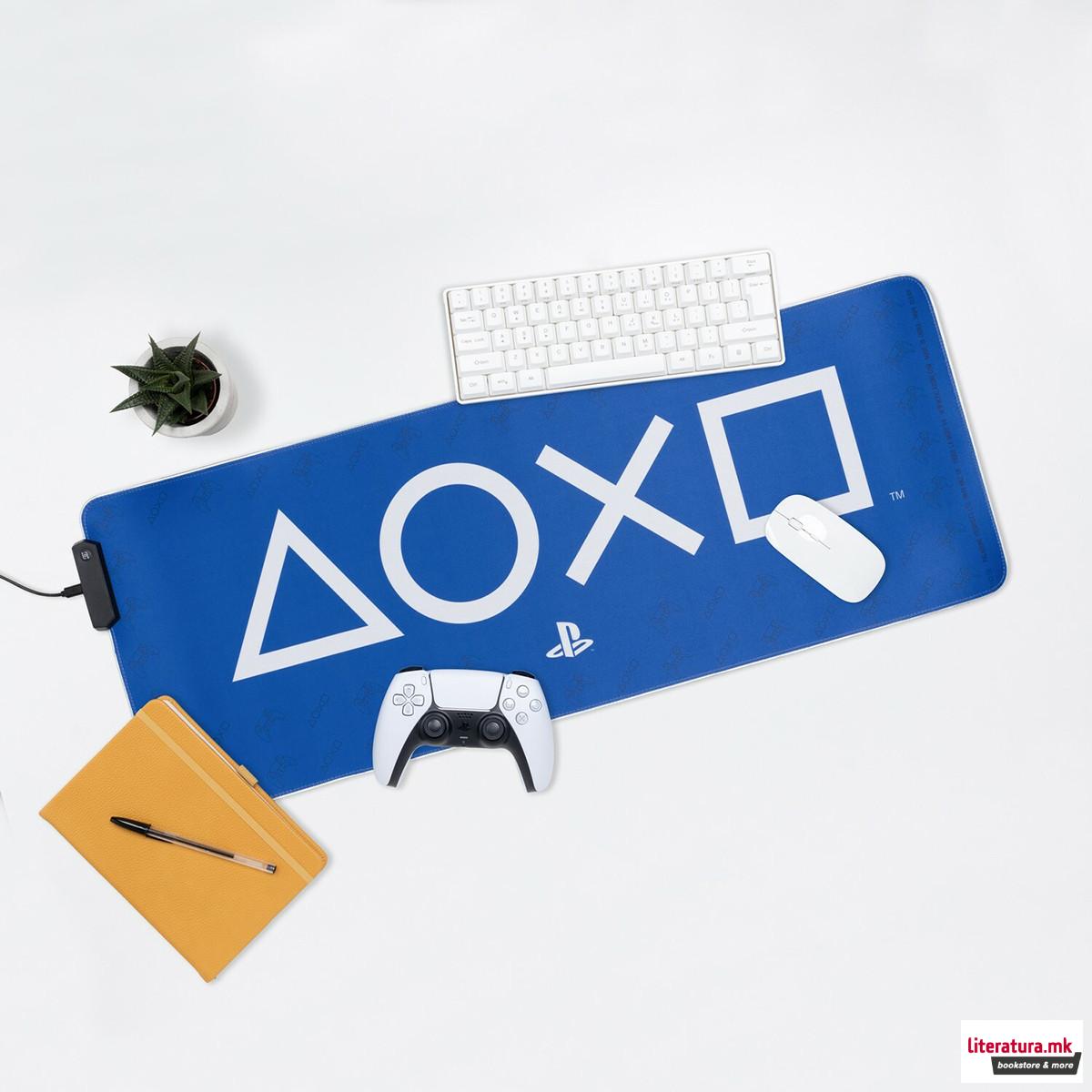 Светлечка подлога за биро, Paladone, Playstation, 30x80cm 
