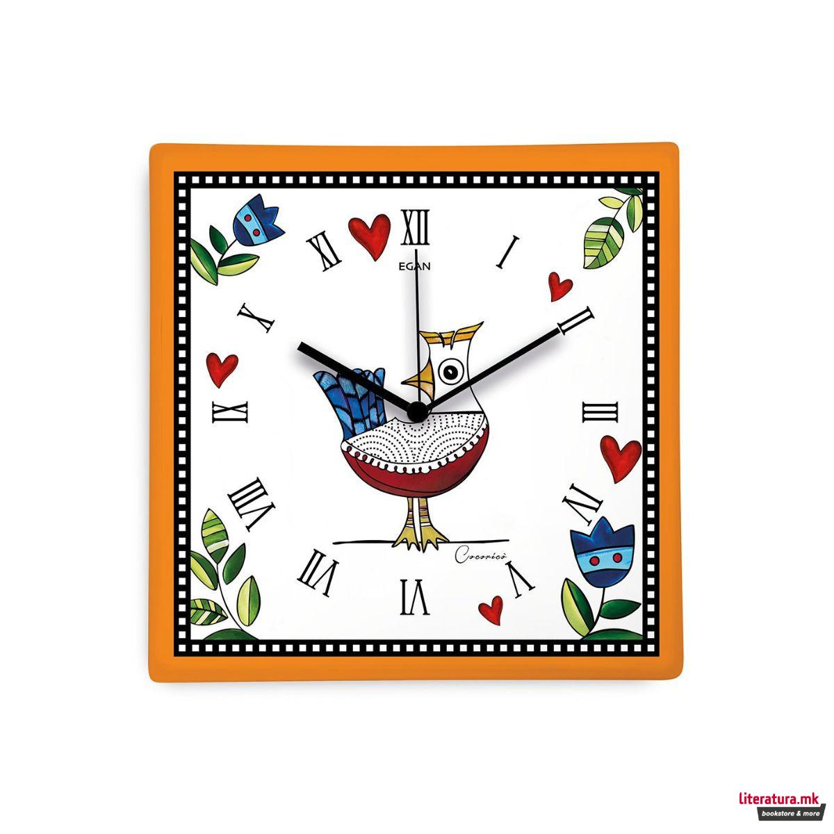 Ѕиден часовник, Cocoricò Orange, 31 x 31 cm 