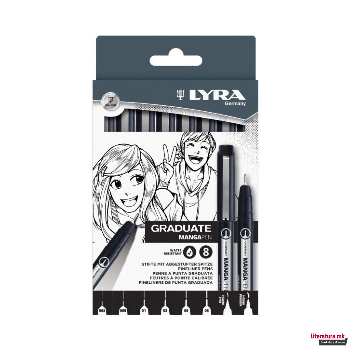 Сет фајнлајнери и брашпенс, LYRA Graduate Manga, 1/8 