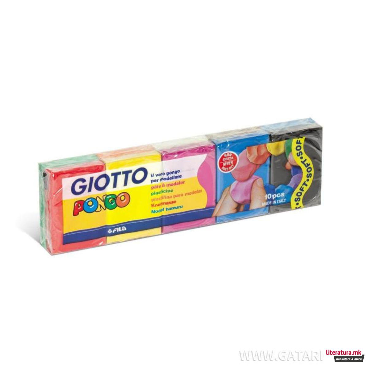 Пластелин, Giotto Pongo, 10 x 50g 
