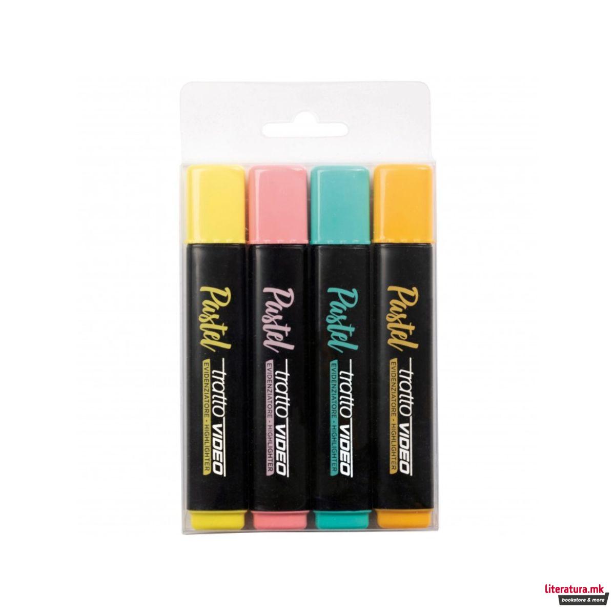 Сет хајлајтери, Tratto Video - Pastel, 1/4 