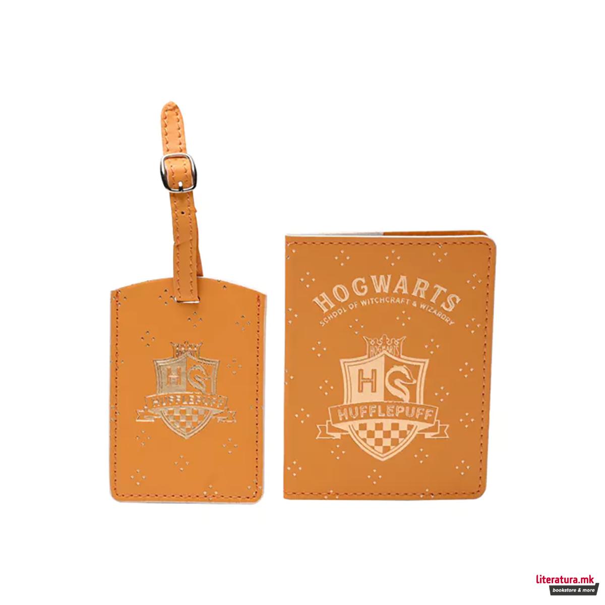 Сет - футрола за пасош и таг за багаж, Harry Potter - Hufflepuff 