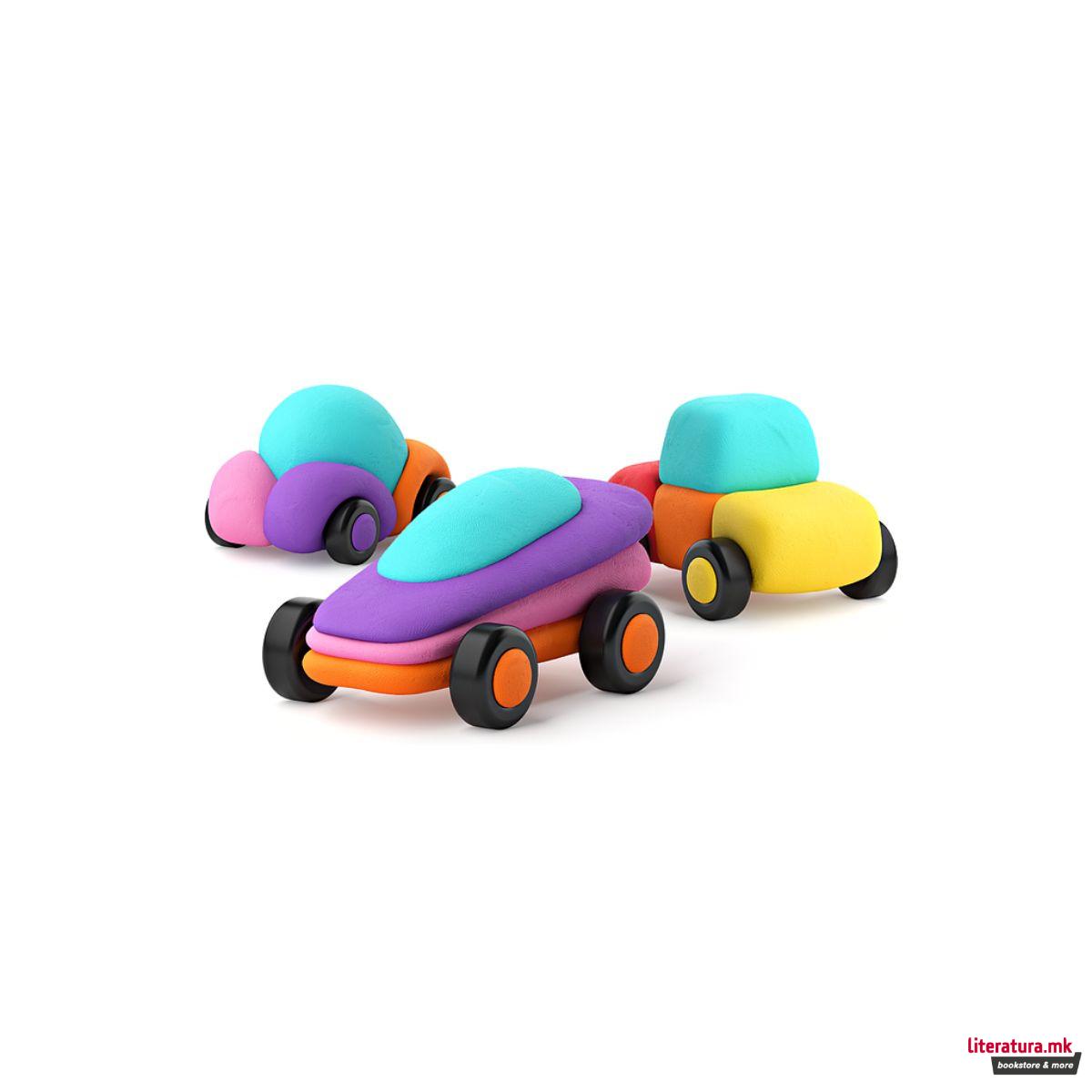 Сет за изработка со глина, Motors - Happy Cars 