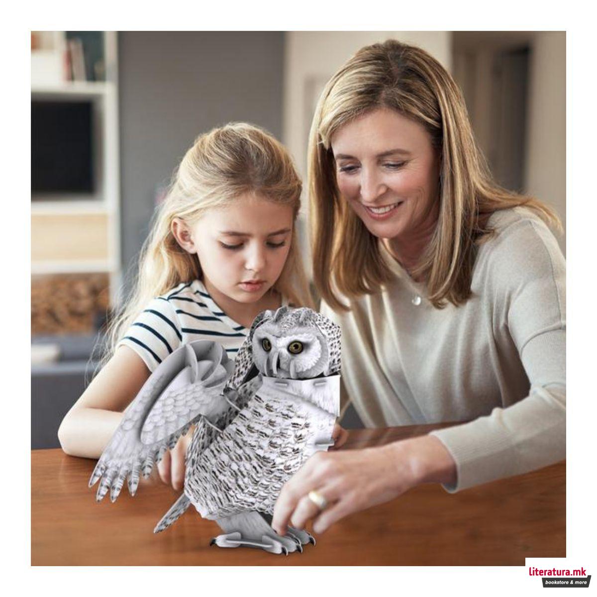 3D сложувалка, Cubic Fun: National Geographic - Snowy Owl, 62 парчиња 