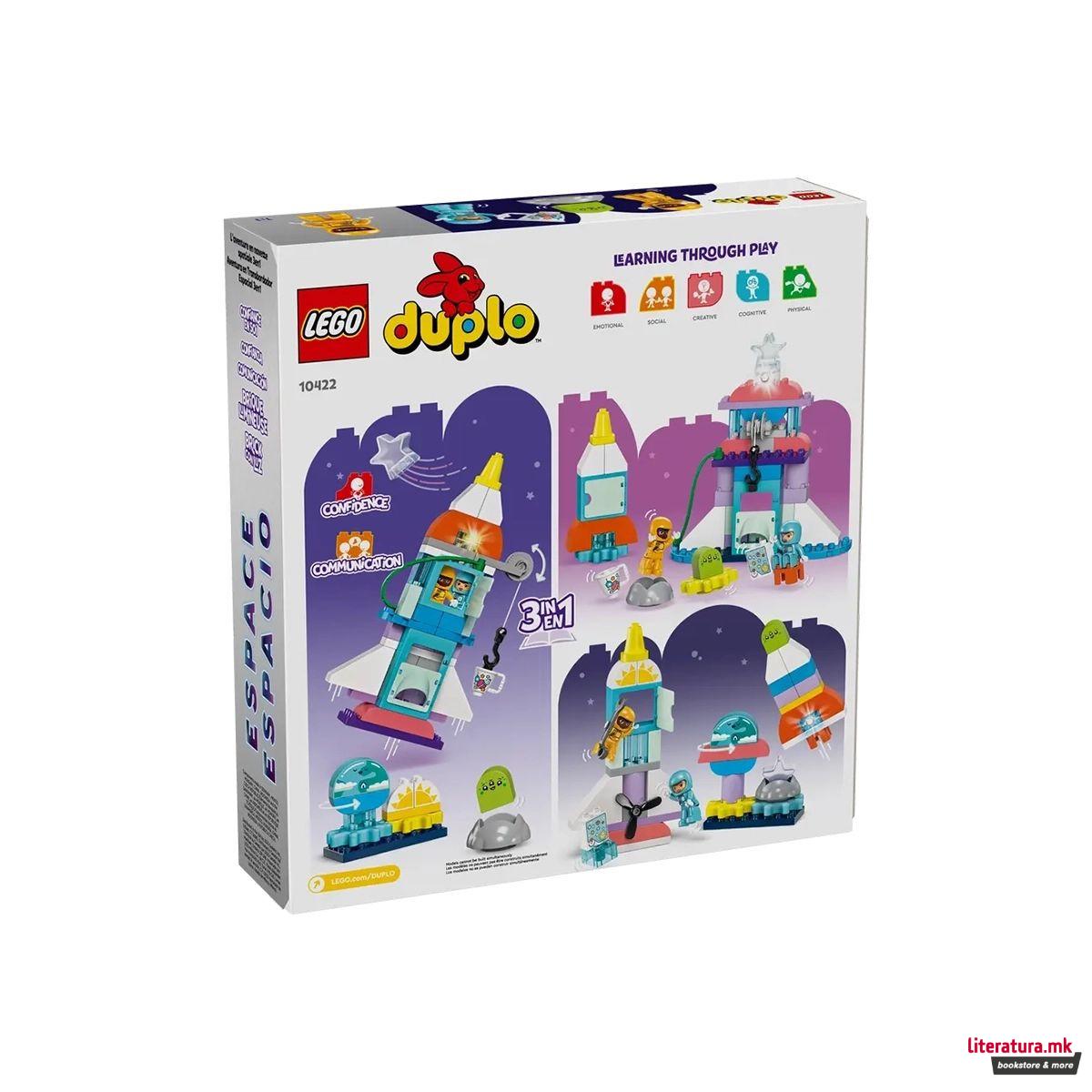 LEGO коцки, Duplo: Space - 3in1 Space Shuttle Adventure 