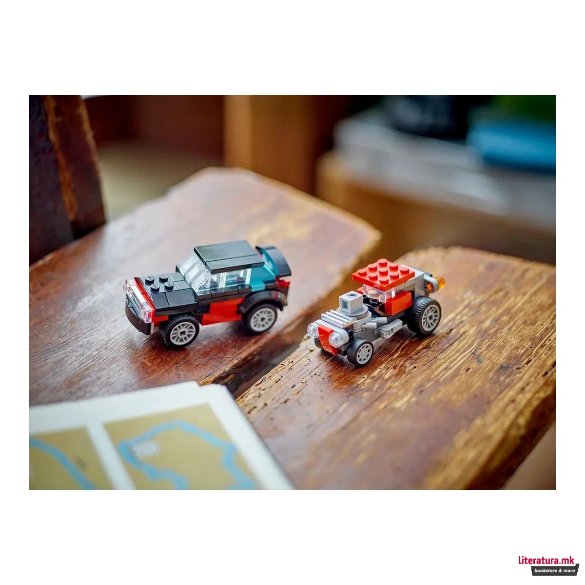 LEGO коцки, Creator 3 in 1, Flatbed Truck with Helicopter 