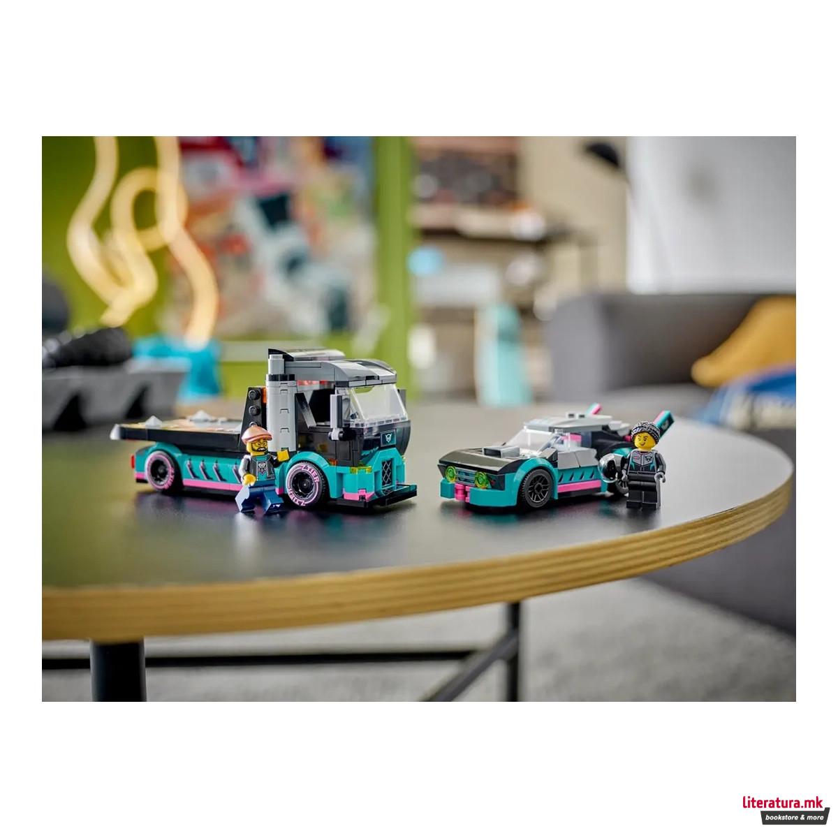 LEGO коцки, City, Race Car and Car Carrier Truck 