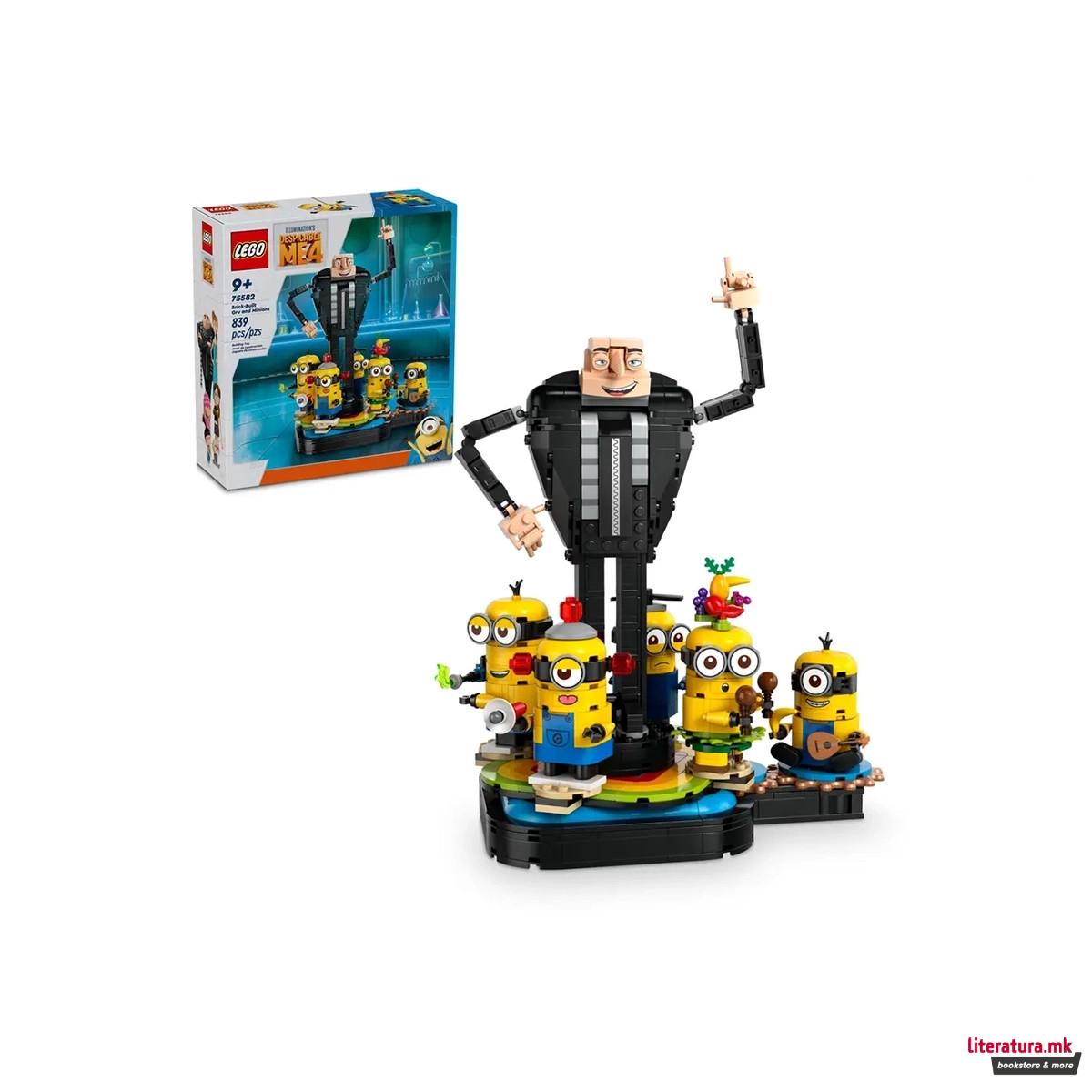 LEGO коцки, Despicable Me 4 - Brick-Built Gru and Minions 