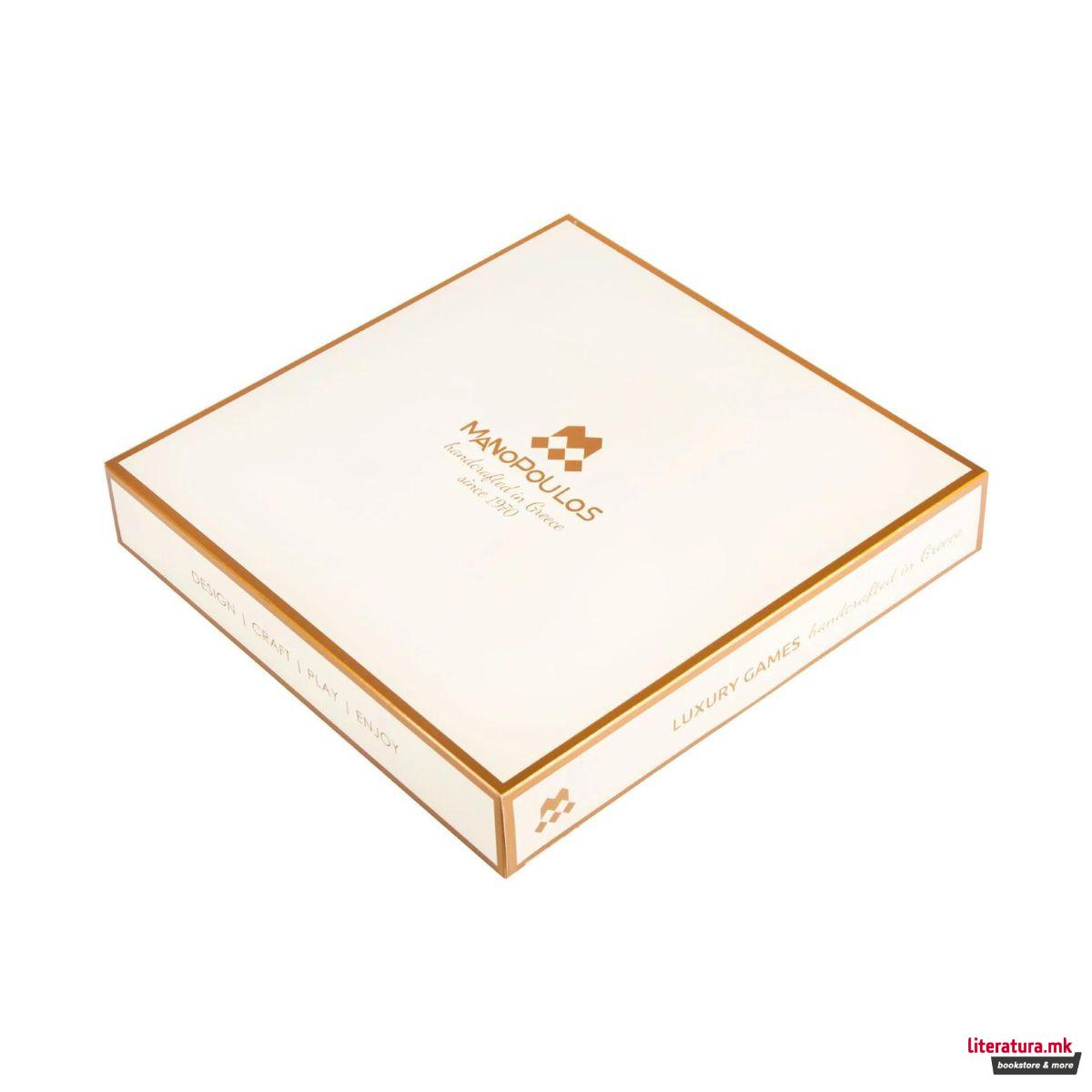 Сет игри 4 во 1, Modern Style Chess, Backgammon, Ludo & Snakes, црн 