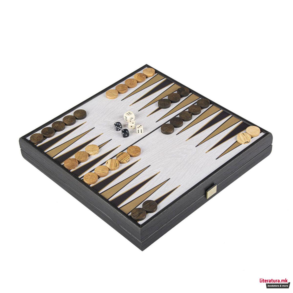 Сет игри 4 во 1, Modern Style Chess, Backgammon, Ludo & Snakes, црн 