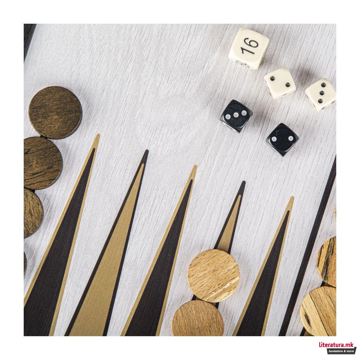 Сет игри 4 во 1, Modern Style Chess, Backgammon, Ludo & Snakes, црн 