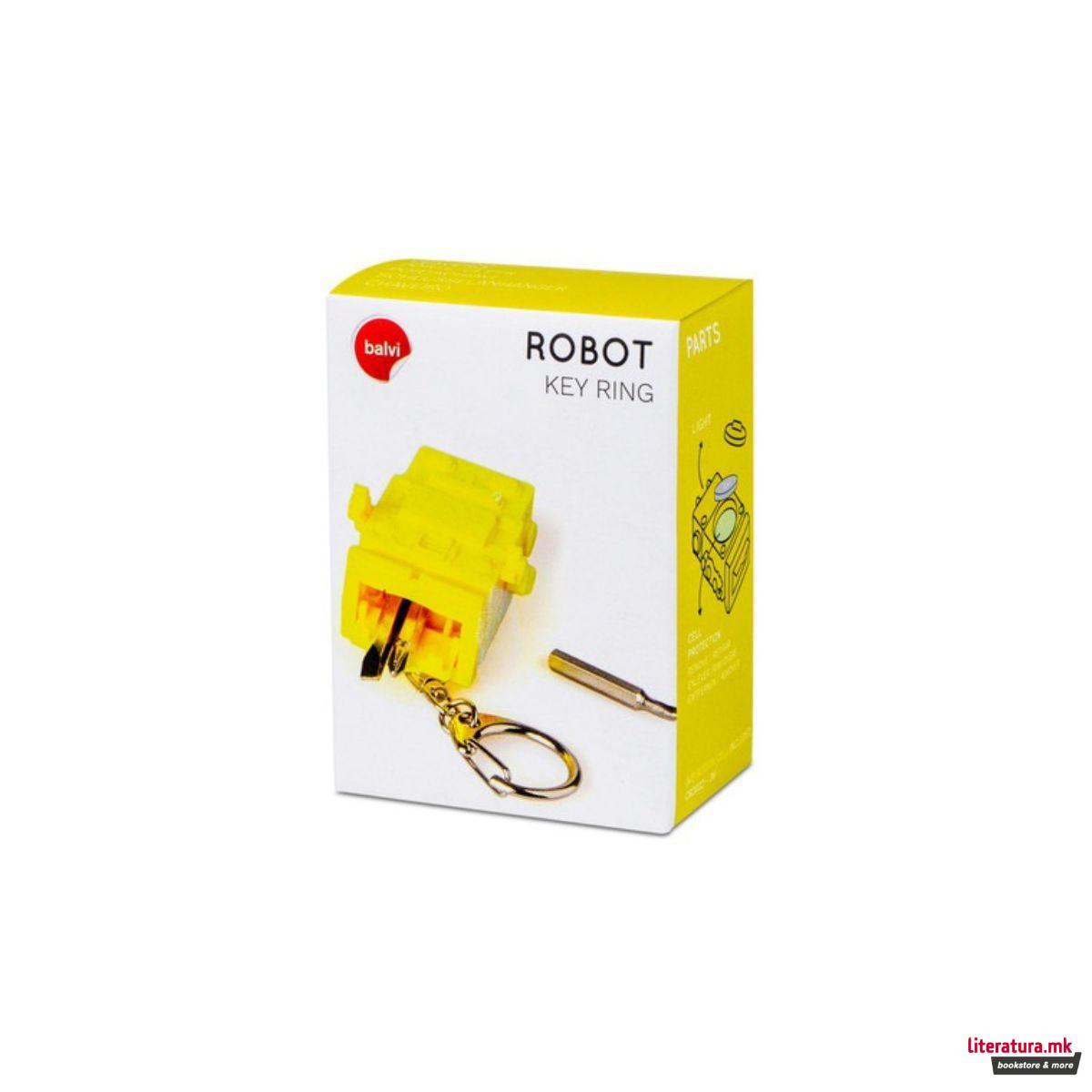 Повеќенаменски приврзок за клучеви, Robot, жолт