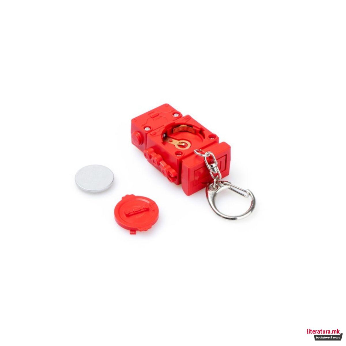 Повеќенаменски приврзок за клучеви, Robot, црвена 