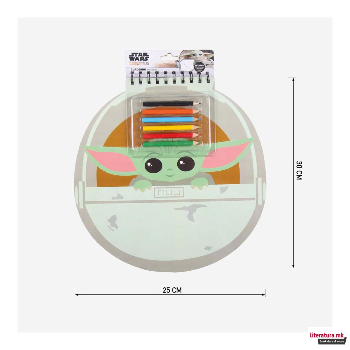 Сет - тетратка со стикери и боички, Colores - The Mandalorian 