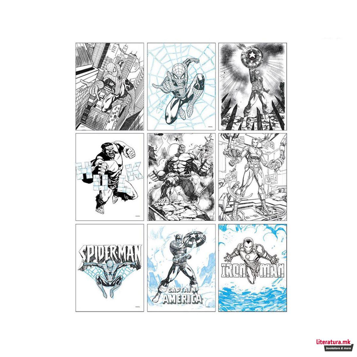 Сет за боење + стикери, Marvel - Avengers 