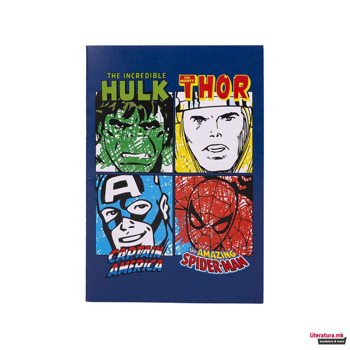 Сет за боење + стикери, Marvel - Avengers 