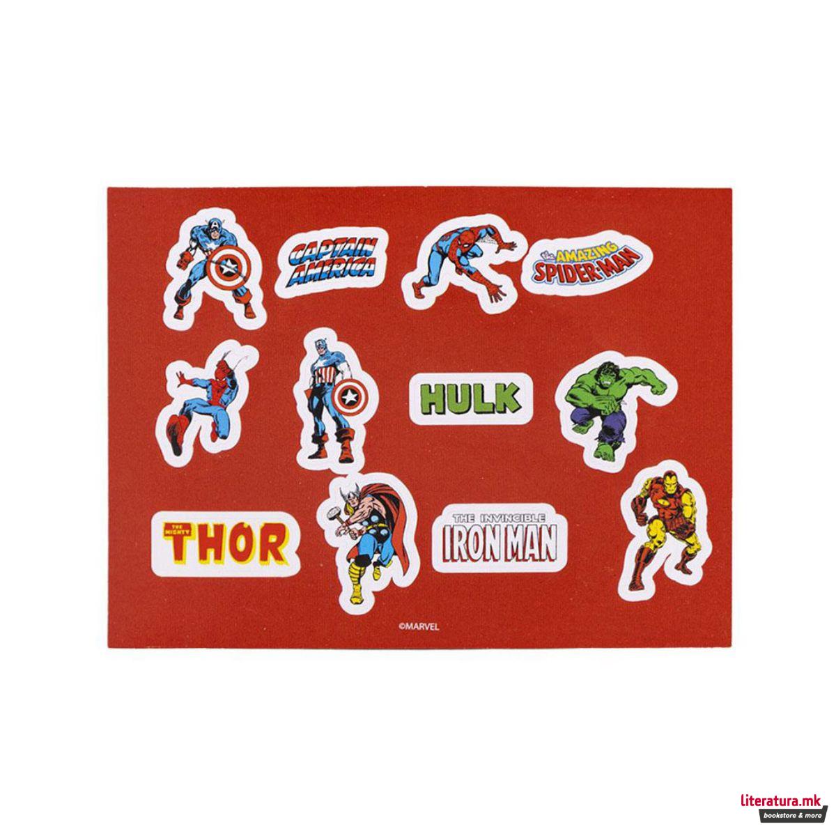 Сет за боење + стикери, Marvel - Avengers 