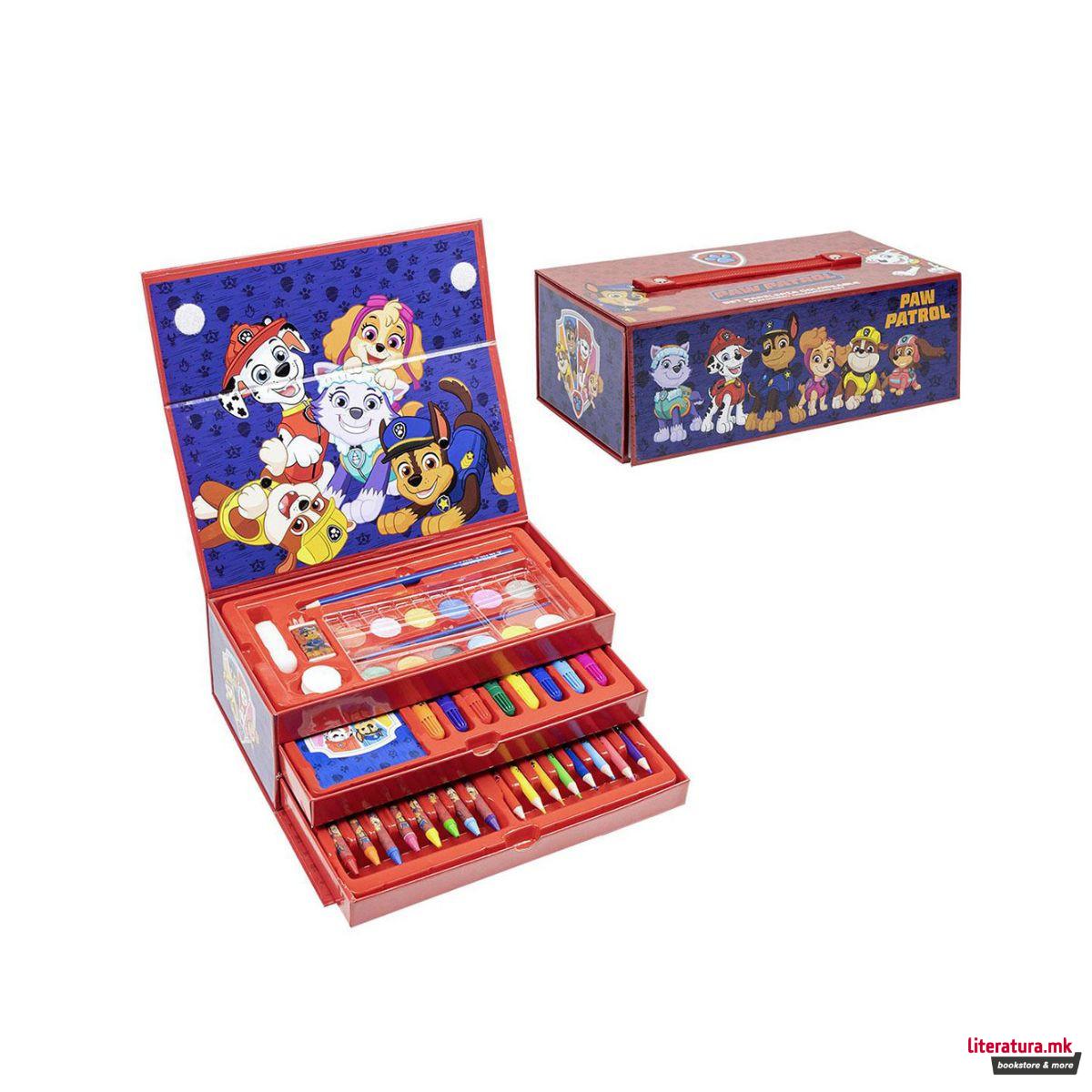 Сет за цртање и боење - куферче, Paw Patrol 