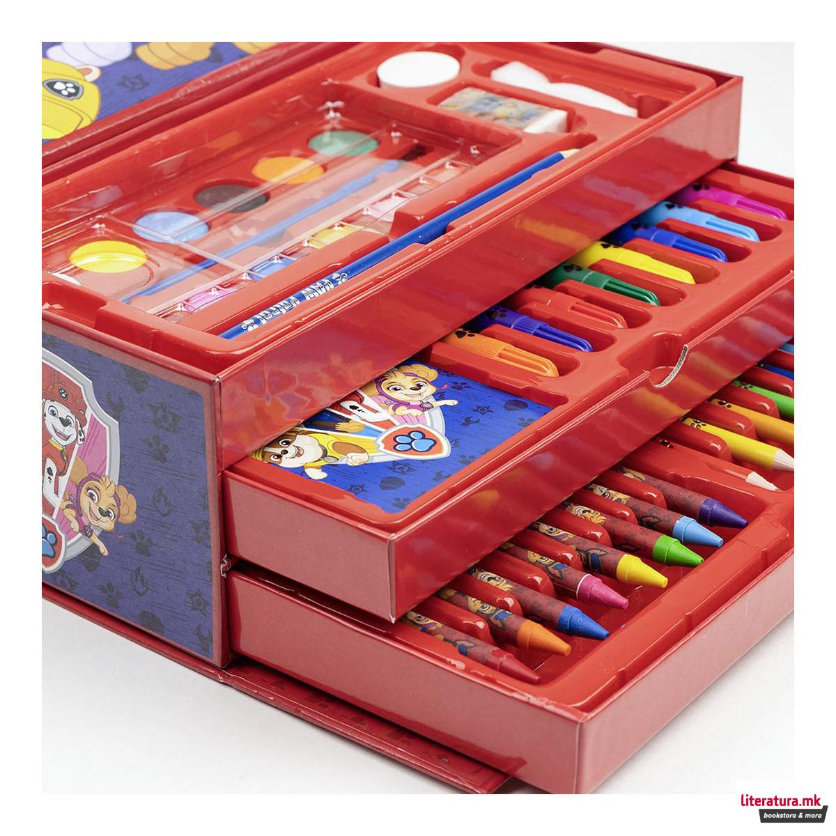 Сет за цртање и боење - куферче, Paw Patrol 