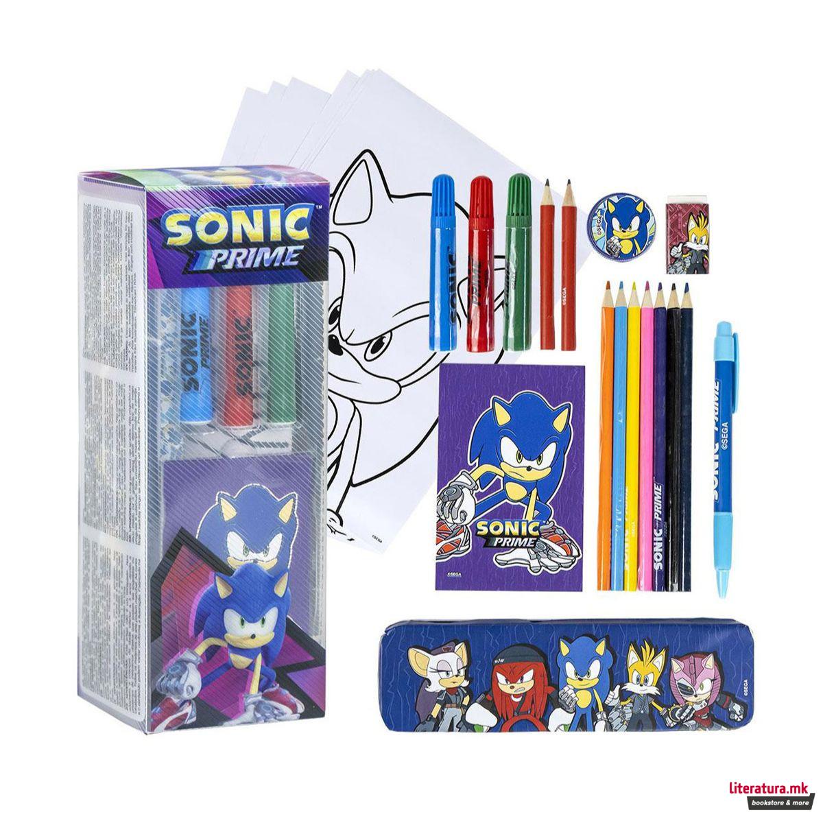 Сет за пишување и цртање - кутија, Sonic The Hedgehog 