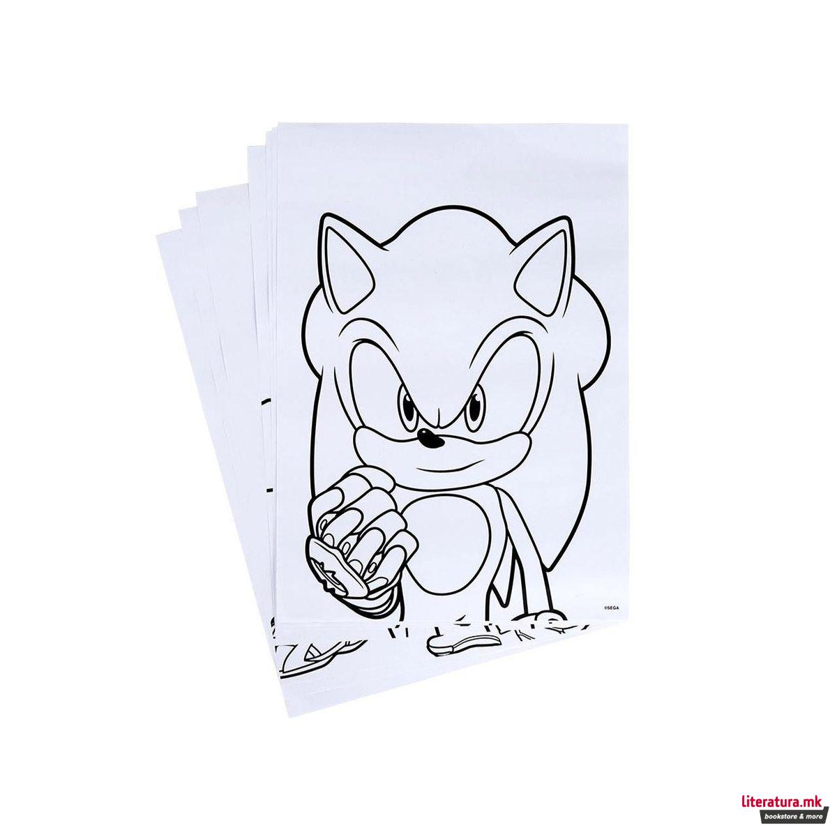 Сет за пишување и цртање - кутија, Sonic The Hedgehog 