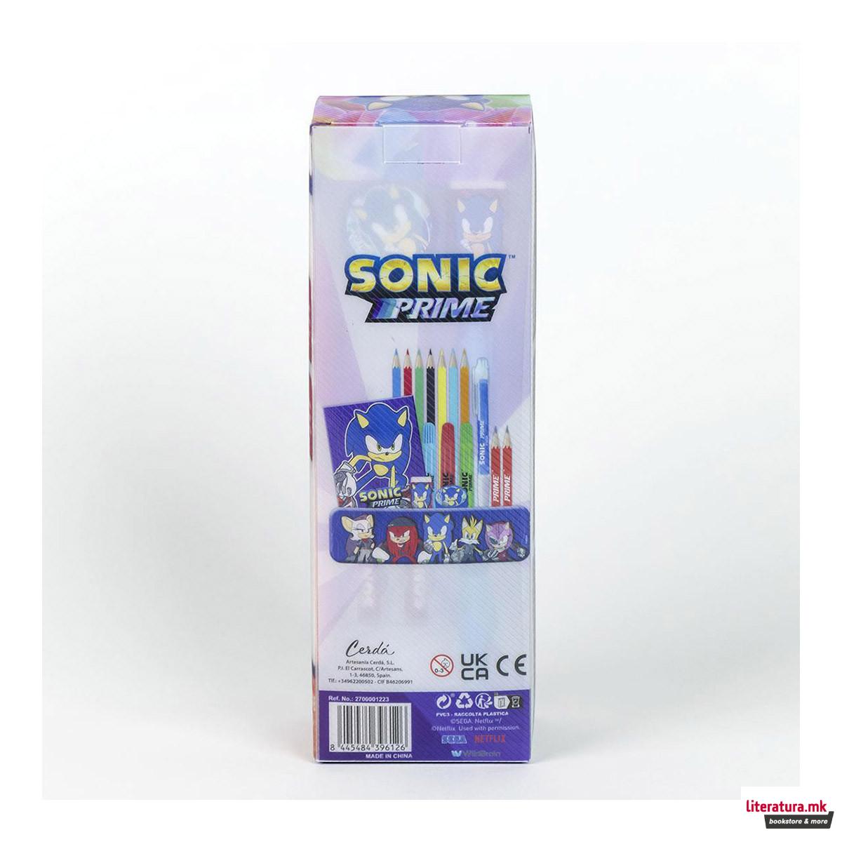 Сет за пишување и цртање - кутија, Sonic The Hedgehog 