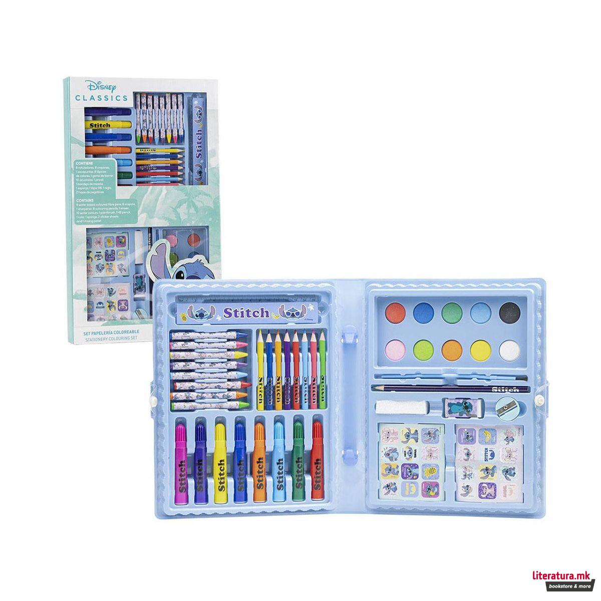Сет за цртање и боење - кутија, Disney Stitch 