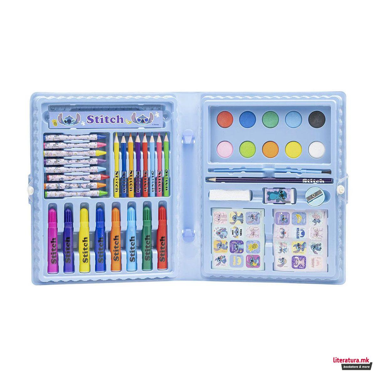 Сет за цртање и боење - кутија, Disney Stitch 