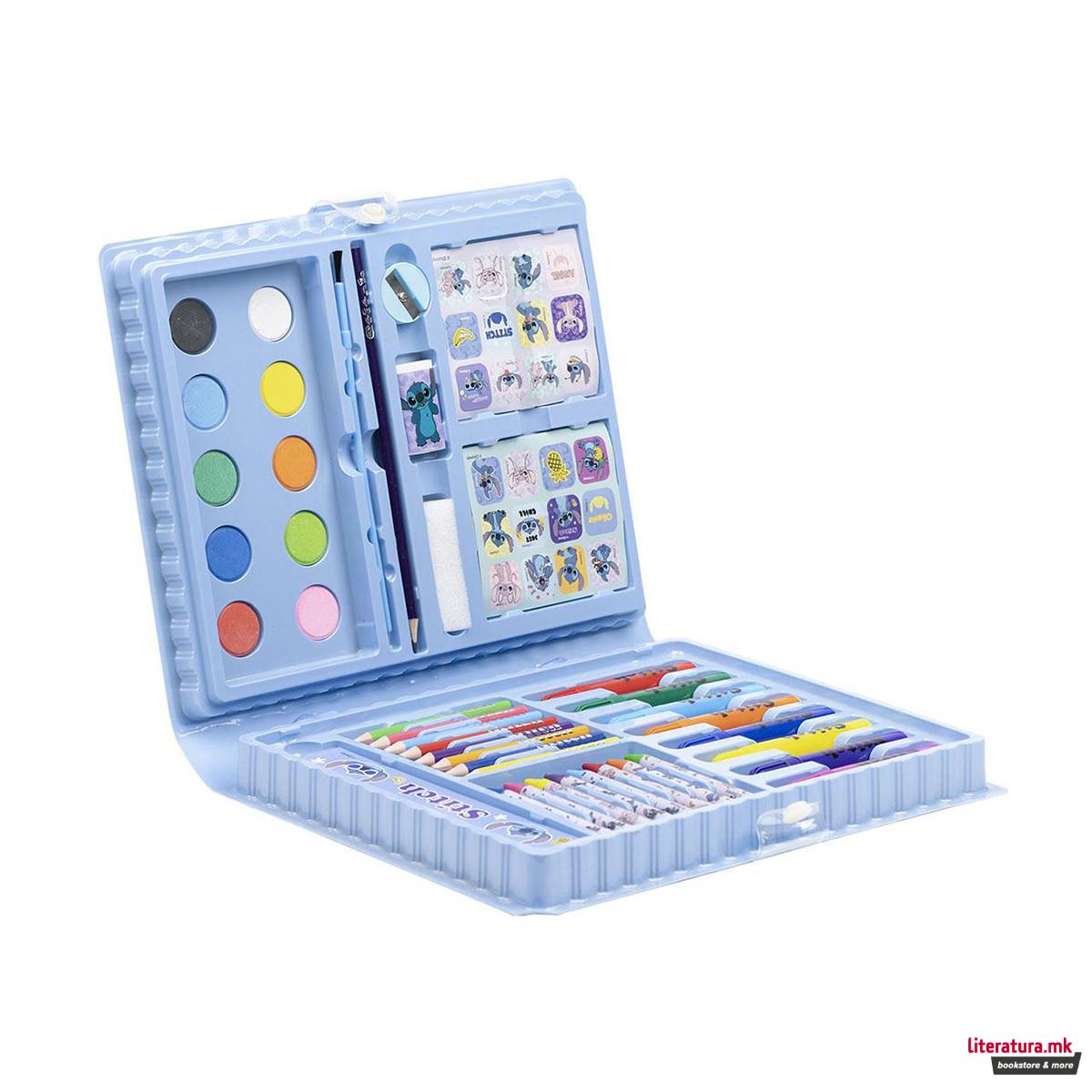 Сет за цртање и боење - кутија, Disney Stitch 