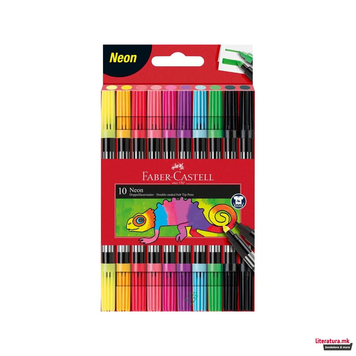 Сет од 10 двострани фломастери, Neon
