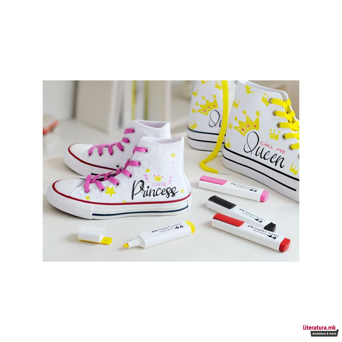 Сет од 5 маркери за текстил, Faber Castell Textile Marker 