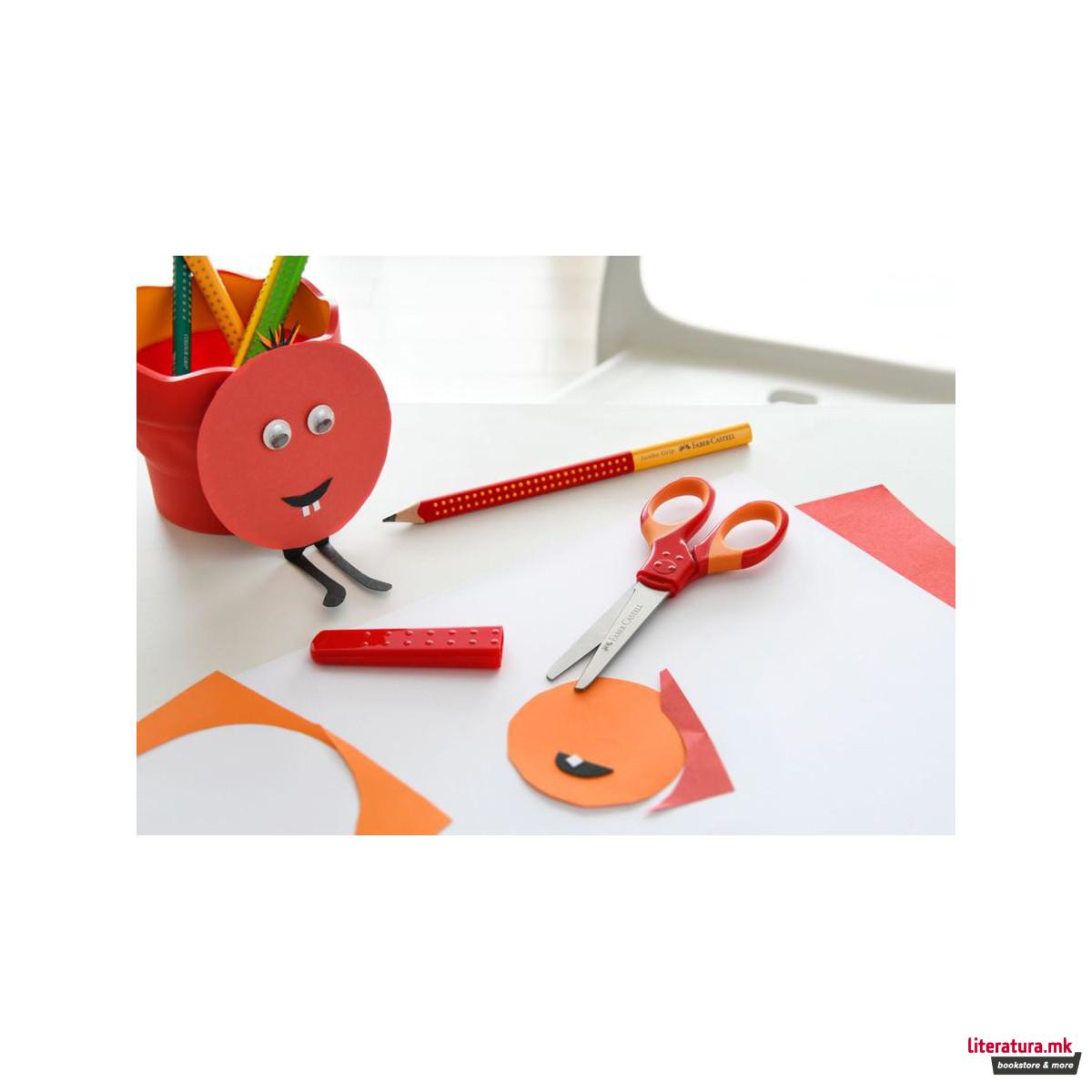 Училишни ножички, Grip - Red 