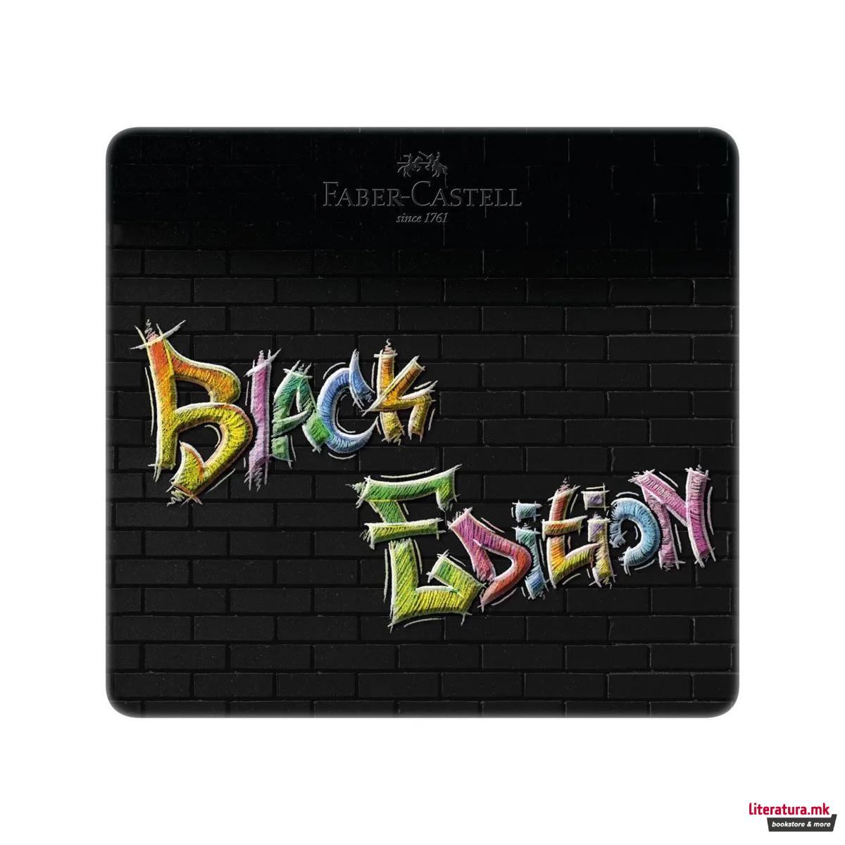 Сет од 24 дрвени боици во метална кутија, Black Edition 