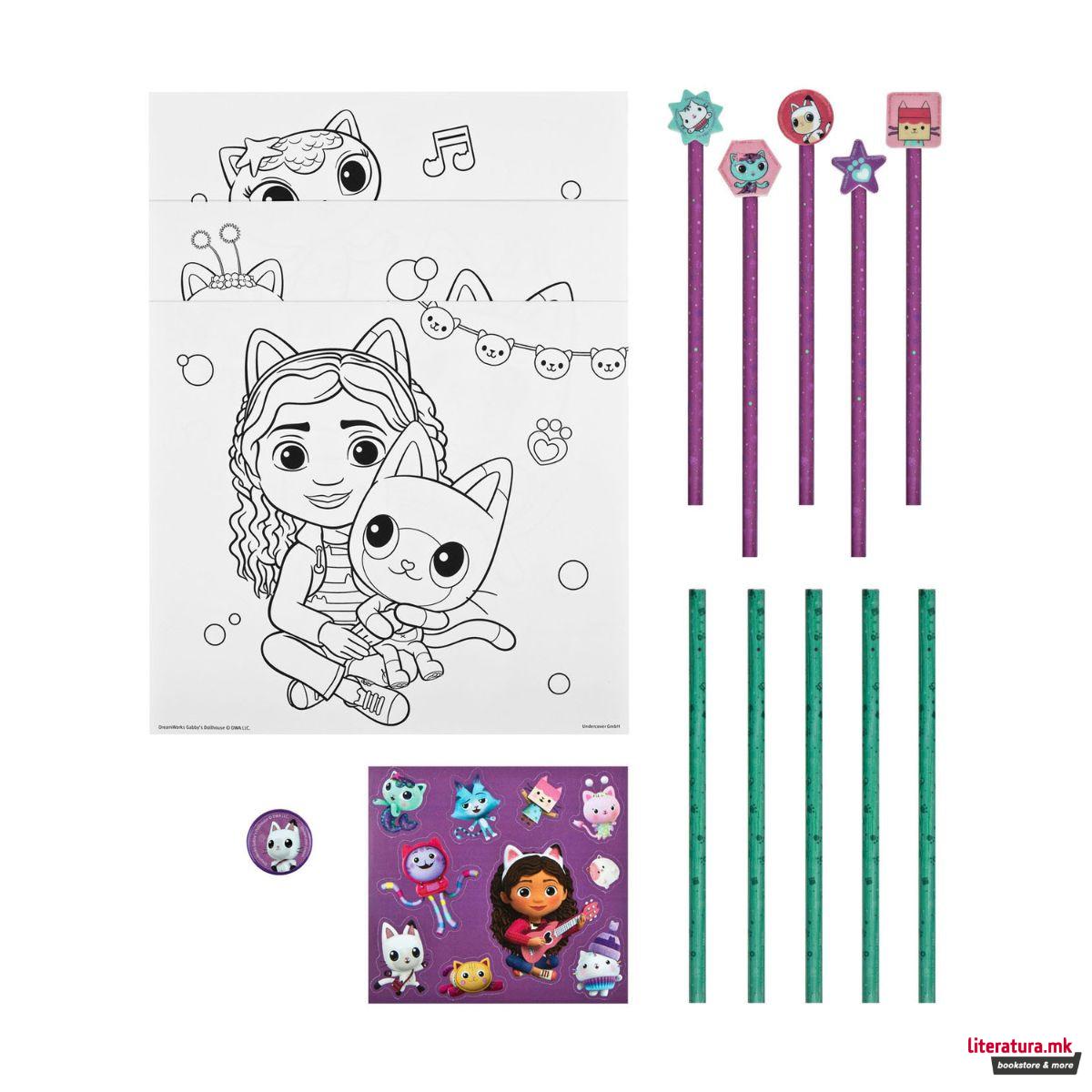 Сет за пишување и цртање, Gabby's Dollhouse 