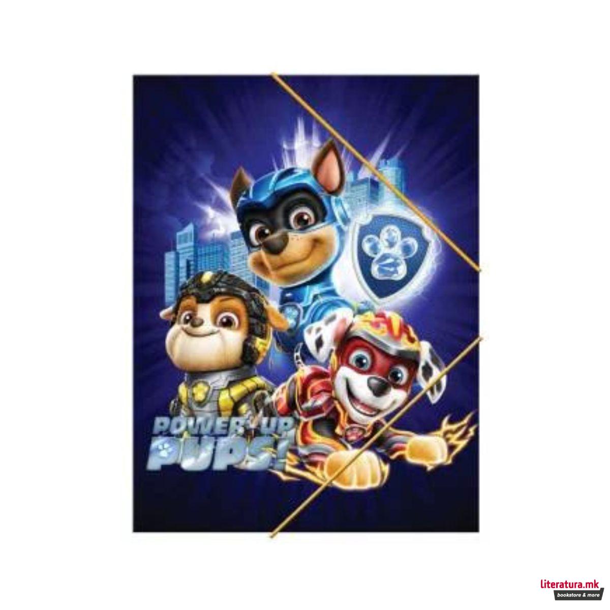 Папка со ластици, Paw Patrol - Power Up Pups, A4 