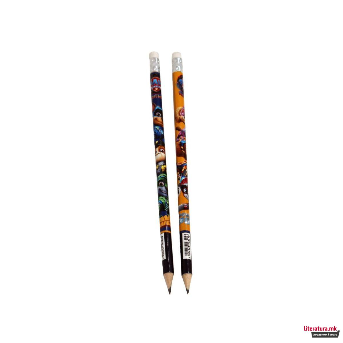 Молив со гума, Paw Patrol - Power Up Pups, 2 дизајни 