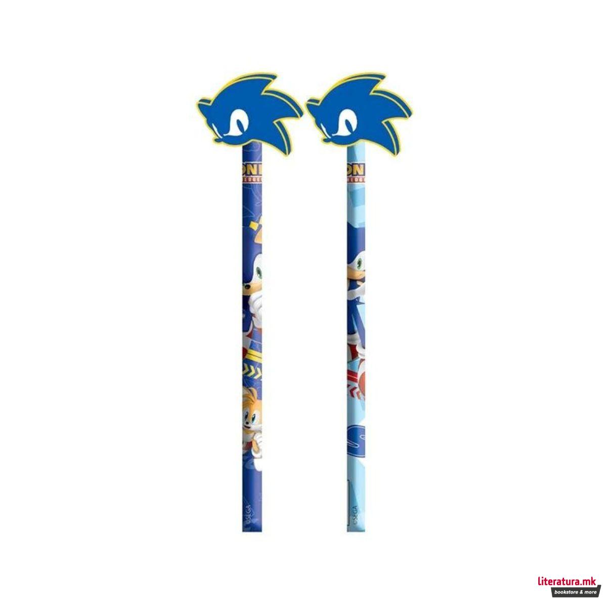 Молив со гума-фигура, Sonic, 2 дизајни 