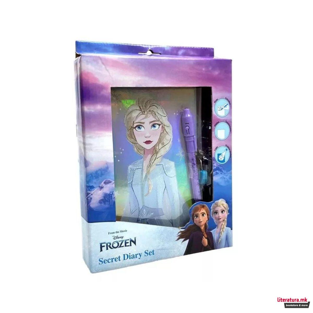 Дневник + магично пенкало, Disney: Frozen - Secret Diary Set 