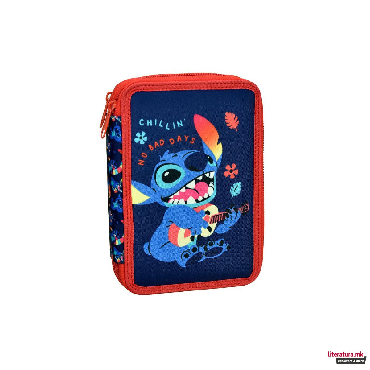 Несесер за моливи - полн, Disney: Stitch - No Bad Days 