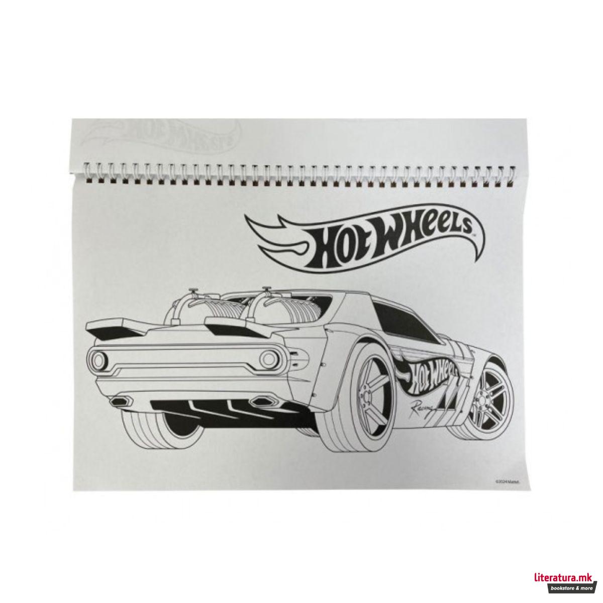 Скицник со стикери, Hot Wheels, 23 x 33 cm, 40 листови 