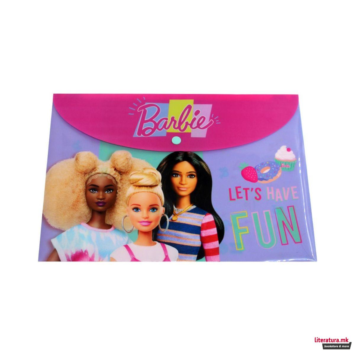 Папка со копче, Barbie - Let's Have Fun, A4 