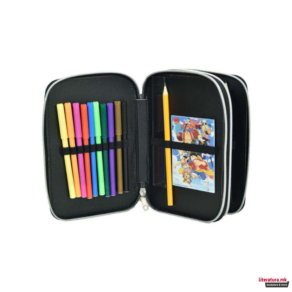 Несесер за моливи - полн, One Piece - Luffy 