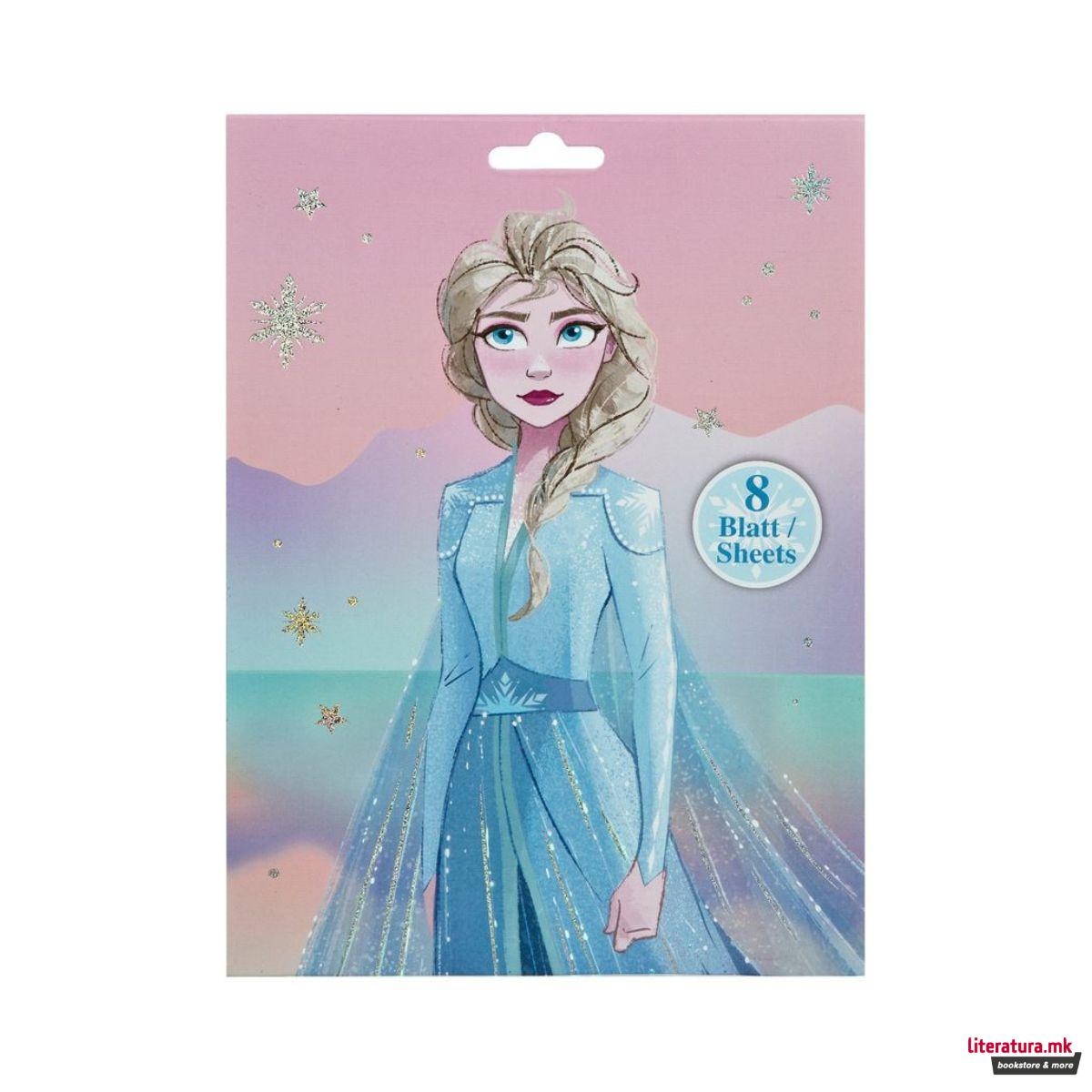 Сет стикери, Disney: Frozen, 8 листови 