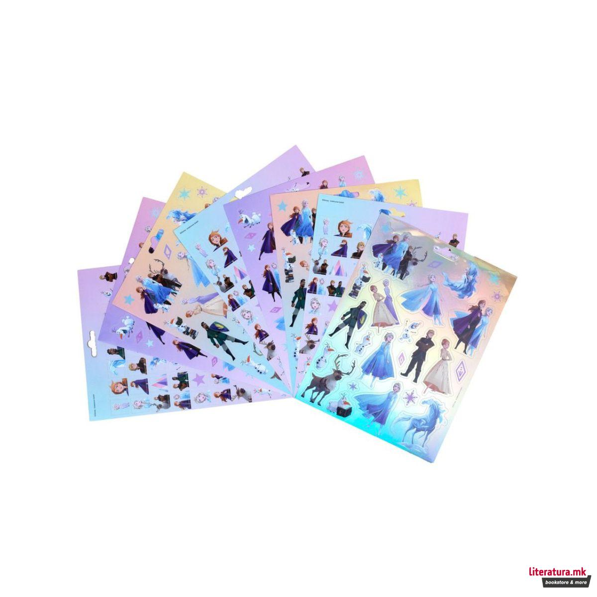Сет стикери, Disney: Frozen, 8 листови 