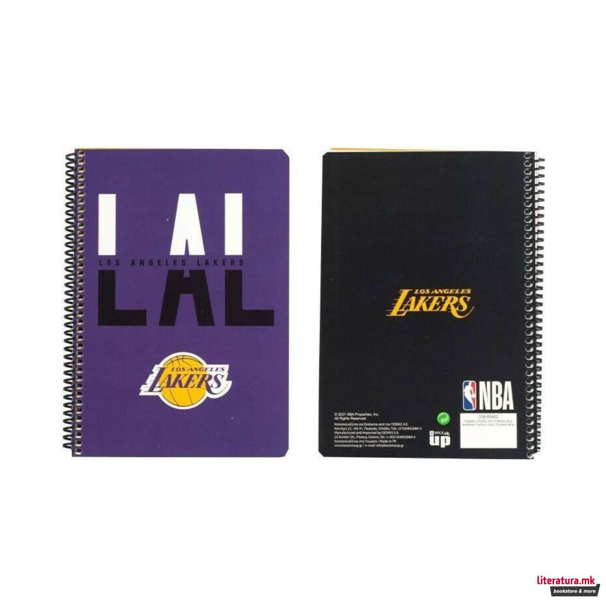 Тетратка, Los Angeles Lakers/Milwaukee Bucks, B5, 2 дизајни 