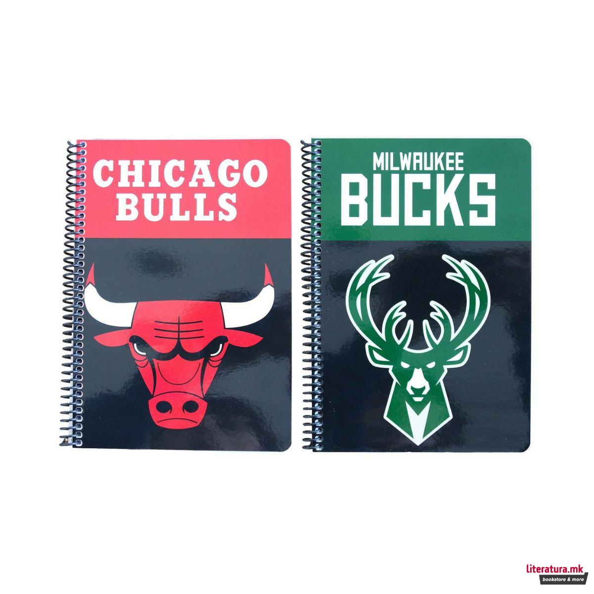 Тетратка, Chicago Bulls/Milwaukee Bucks, B5, 2 дизајни 