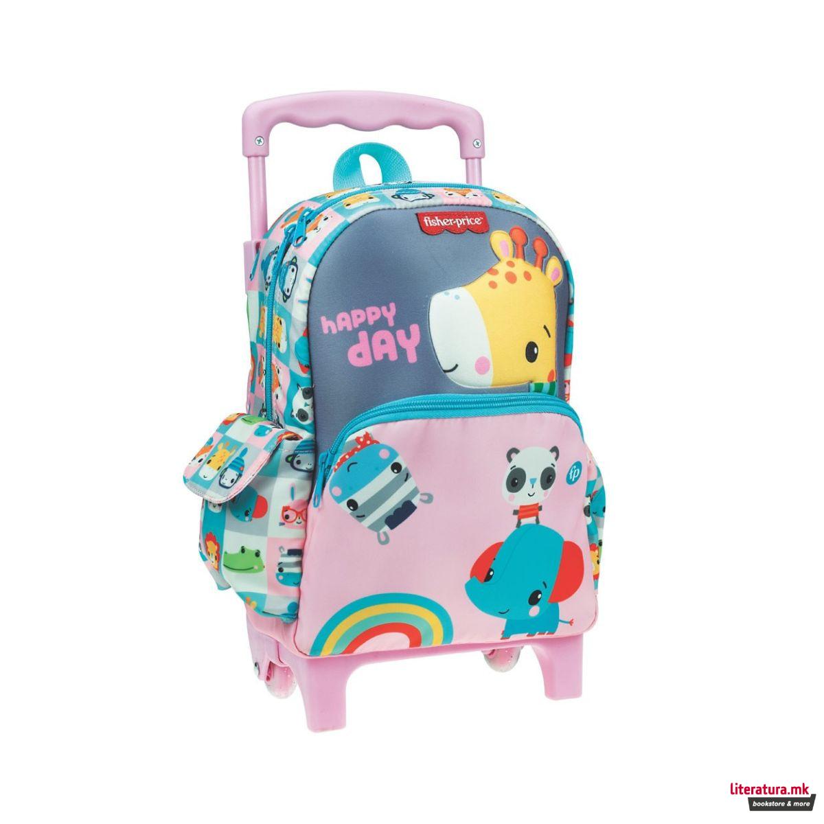 Ранец со тркалца, Fisher Price: Giraffe - Happy Day 